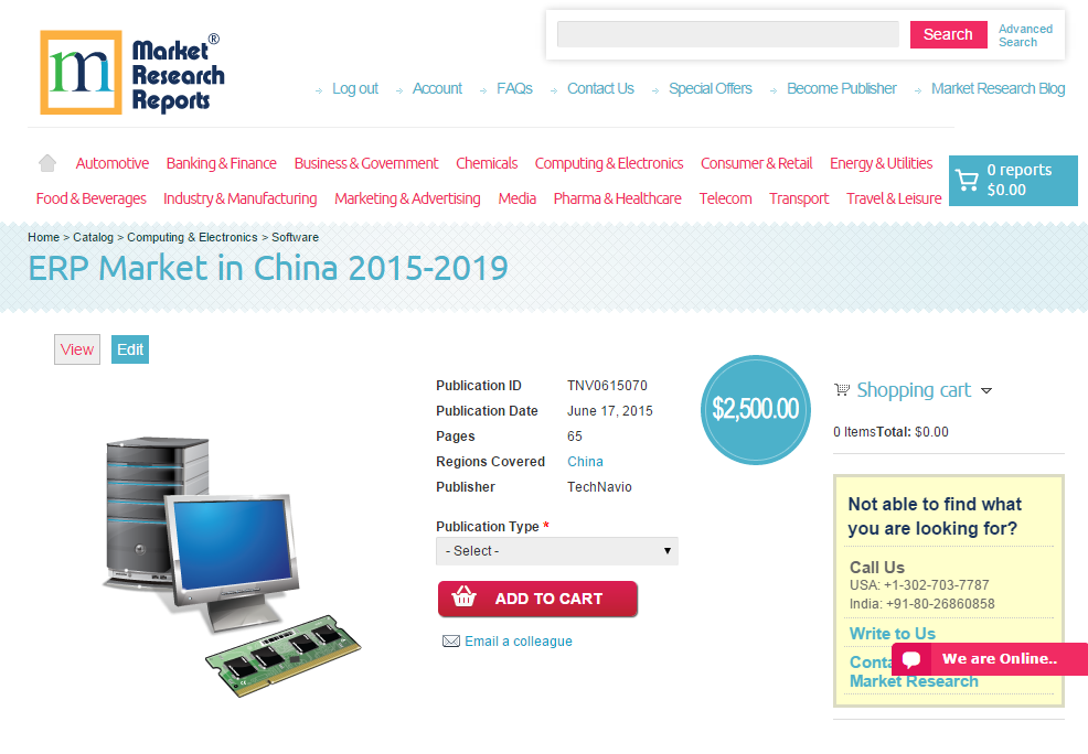 ERP Market in China 2015 - 2019