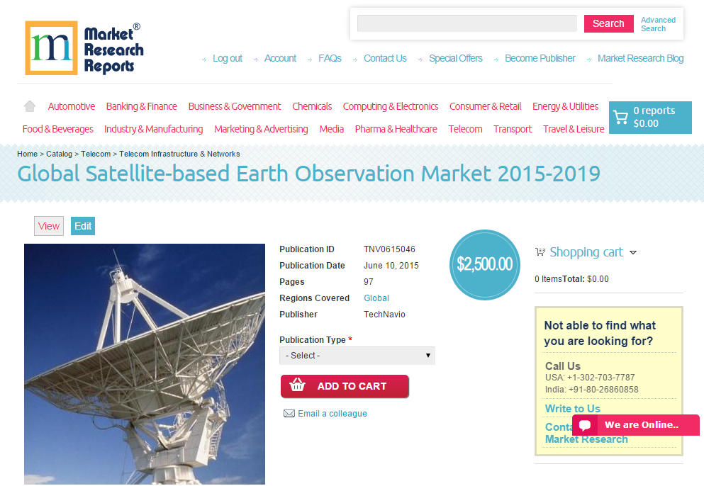 Global Satellite-based Earth Observation Market 2015 - 2019'