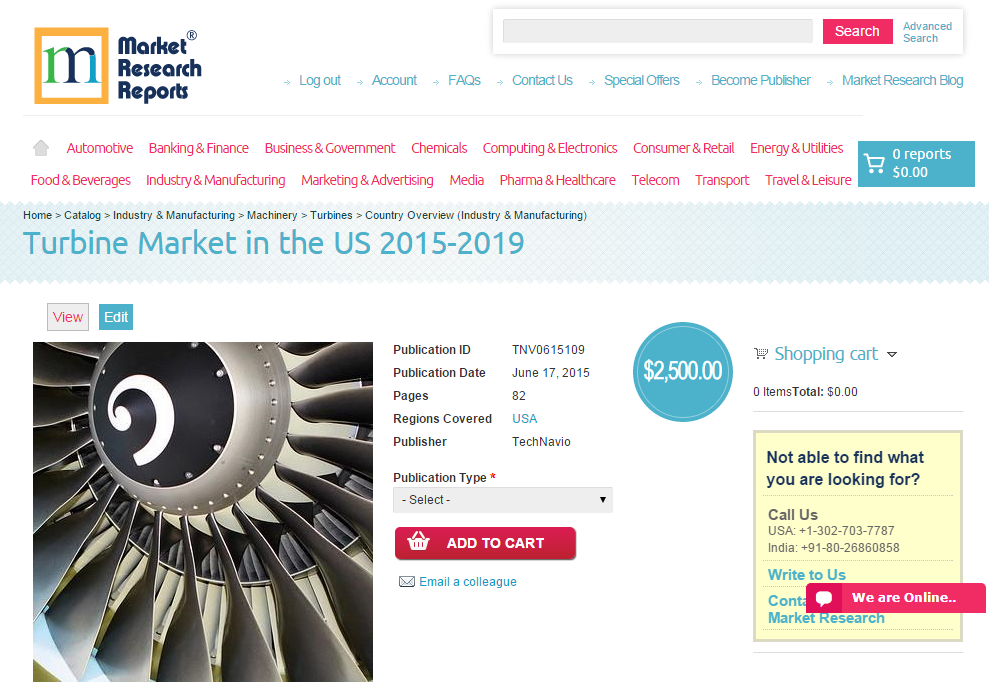 Turbine Market in the US 2015 - 2019