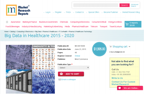 Big Data in Healthcare 2015 - 2020'