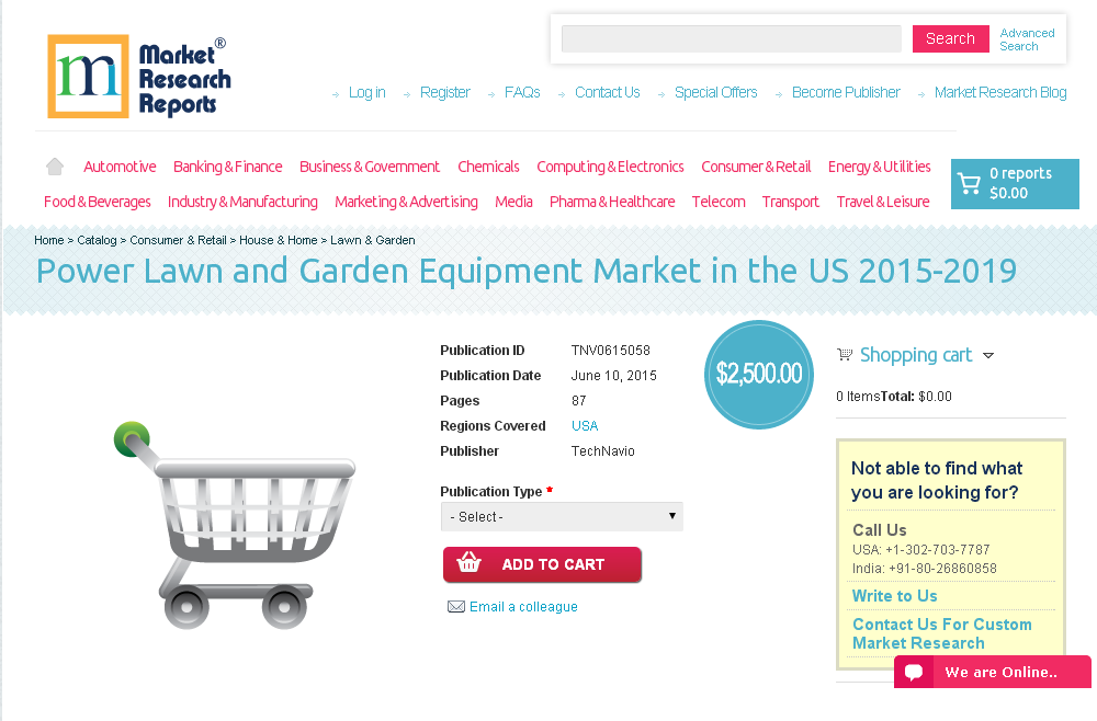 Power Lawn and Garden Equipment Market in the US 2015-2019'
