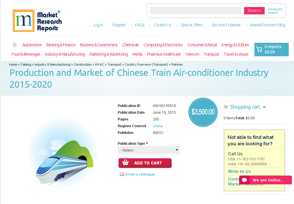 Production and Market of Chinese Train Air-conditioner'