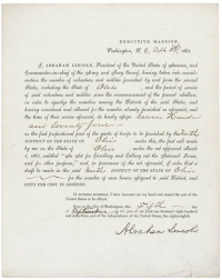 President Abraham Lincoln - Document Signed 09/05/1863