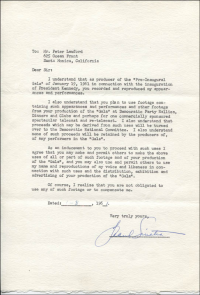 Frank Sinatra - Typed Document Signed 01/08/1961