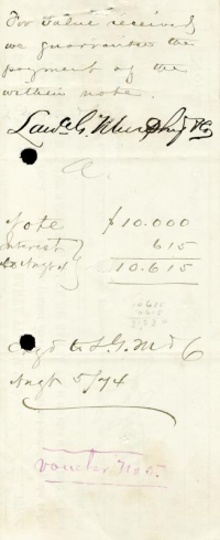 James J. Dolan - Promissory Note Signed 04/01/1874