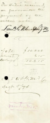 James J. Dolan - Promissory Note Signed 04/01/1874'
