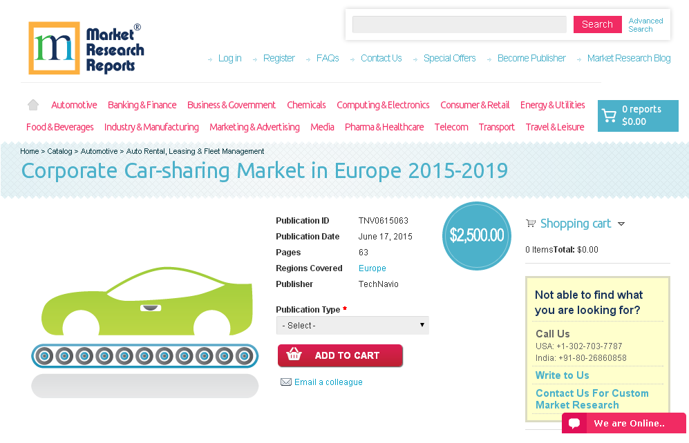 Corporate Car-sharing Market in Europe 2015-2019