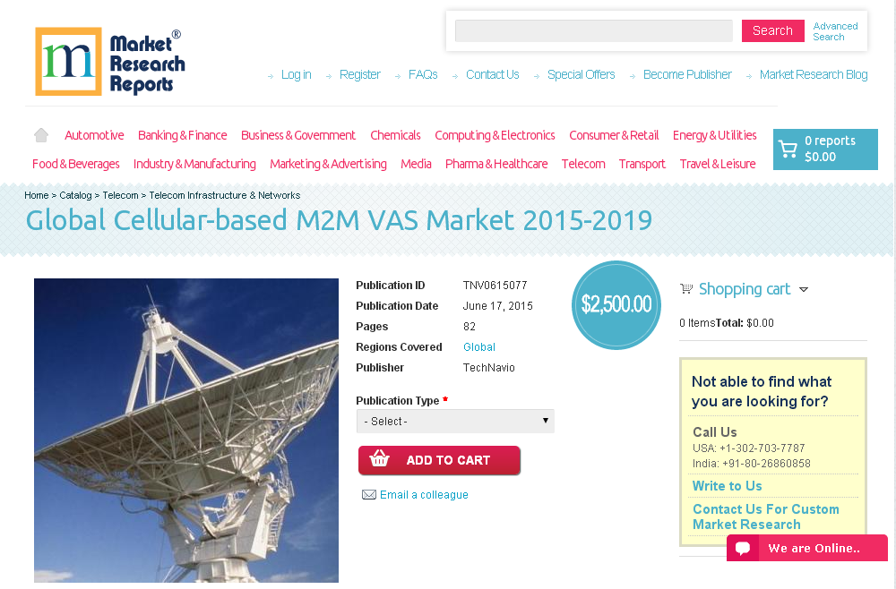 Global Cellular-based M2M VAS Market 2015-2019'