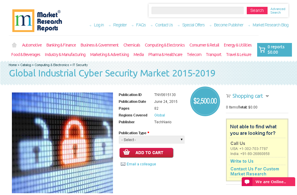 Global Industrial Cyber Security Market 2015-2019