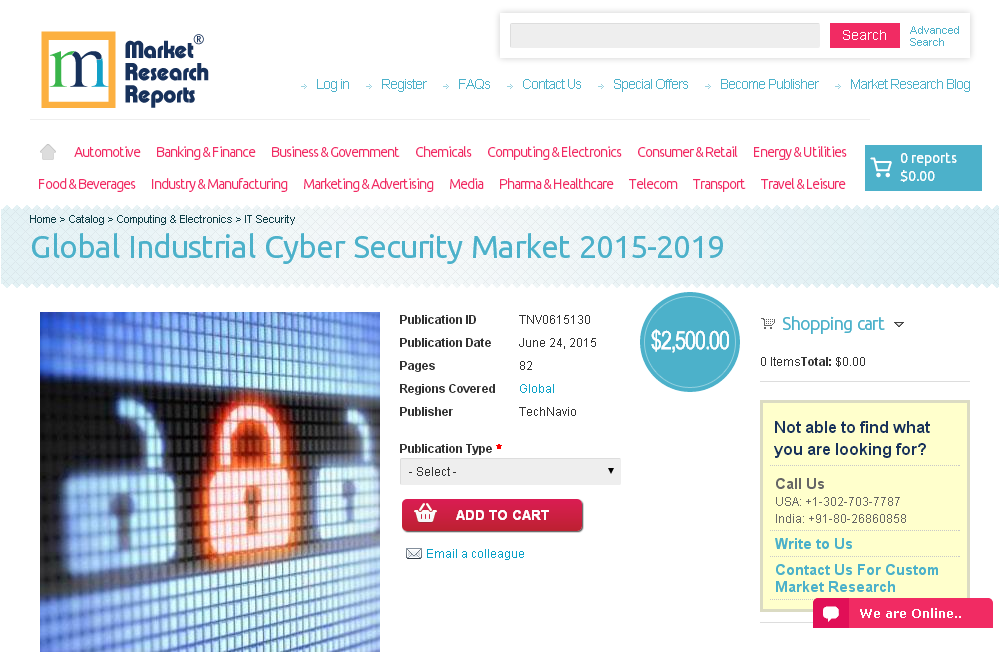 Global Industrial Cyber Security Market 2015-2019'