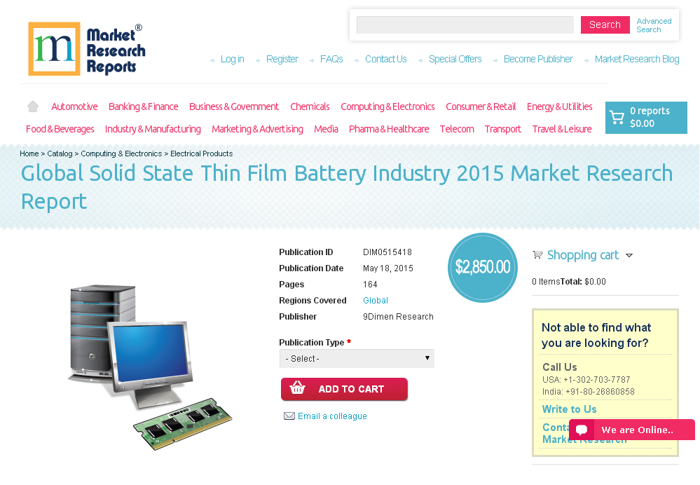 Global Solid State Thin Film Battery Industry 2015