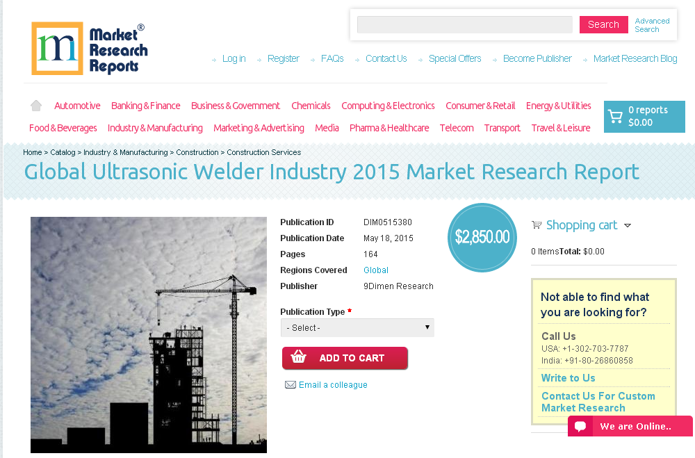 Global Ultrasonic Welder Industry 2015