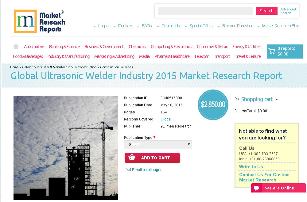 Global Ultrasonic Welder Industry 2015'