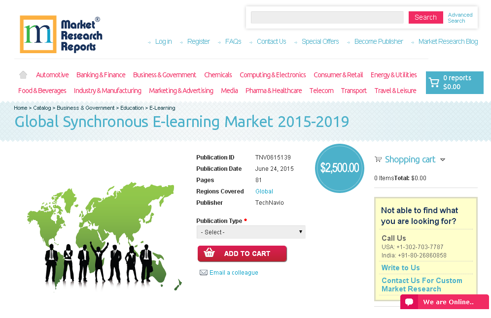 Global Synchronous E-learning Market 2015-2019