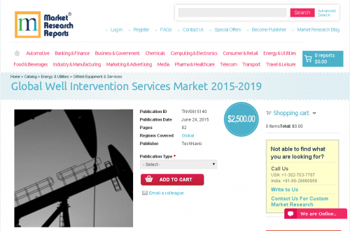 Global Well Intervention Services Market 2015-2019'
