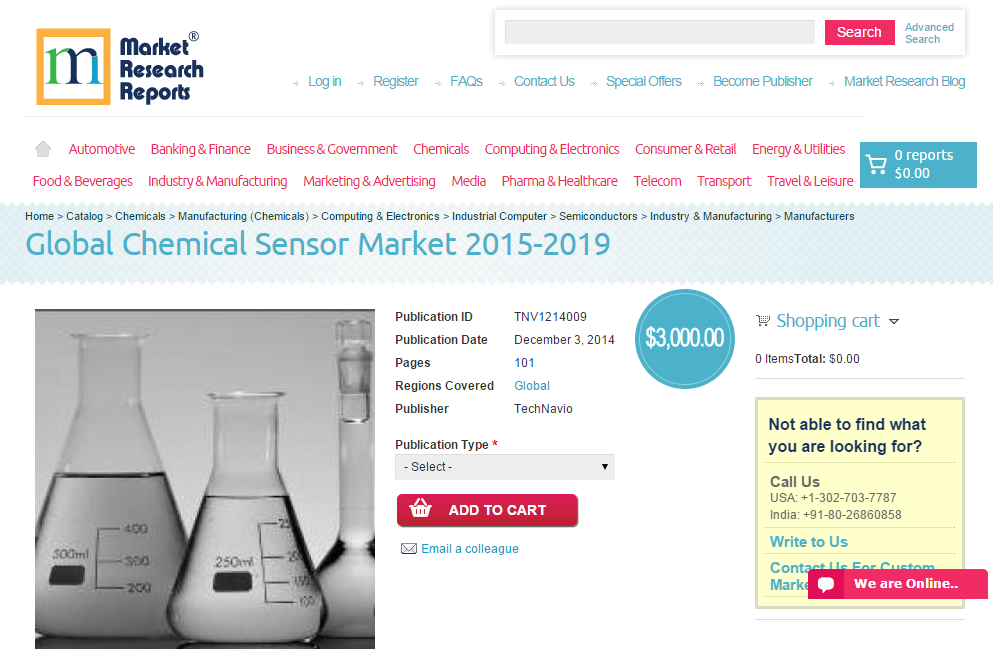 Global Chemical Sensor Market 2015-2019