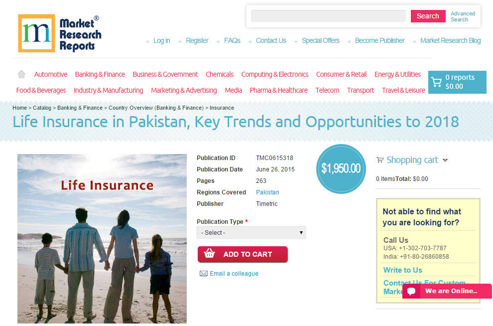 Life Insurance in Pakistan, Key Trends and Opportunities to'