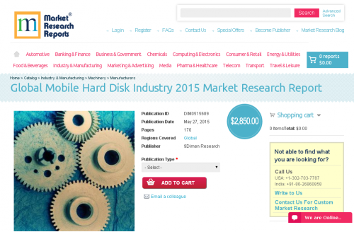 Global Mobile Hard Disk Industry 2015 Market Research Report'