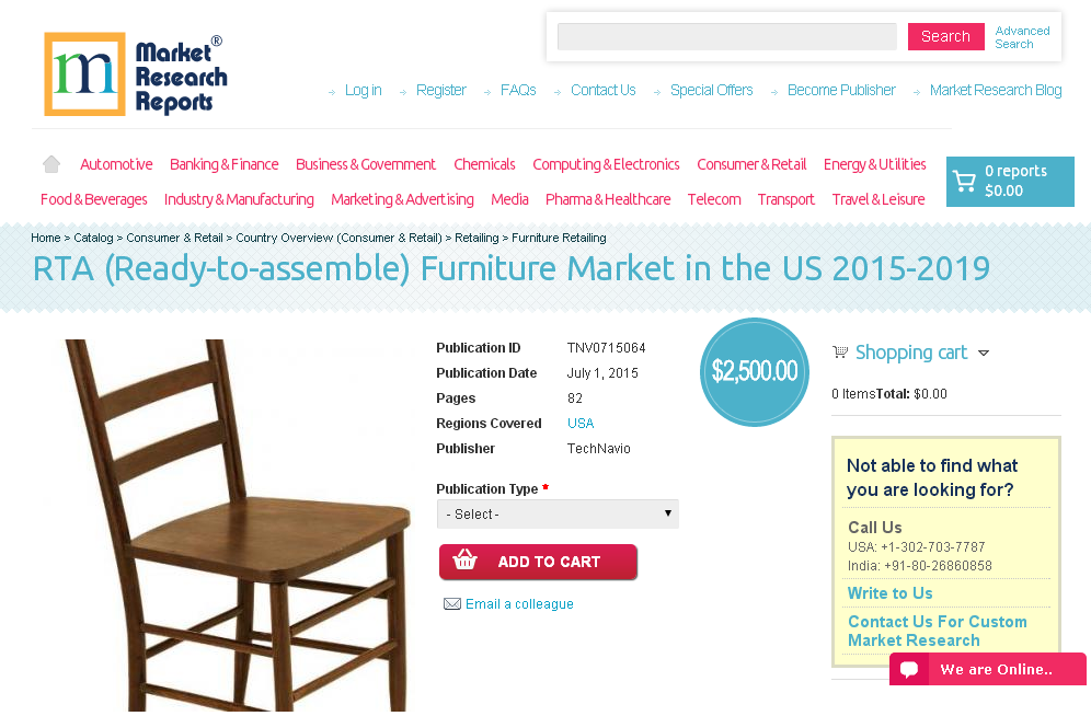 RTA (Ready-to-assemble) Furniture Market in the US 2015-2019