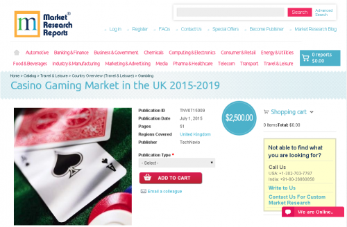 Casino Gaming Market in the UK 2015-2019'