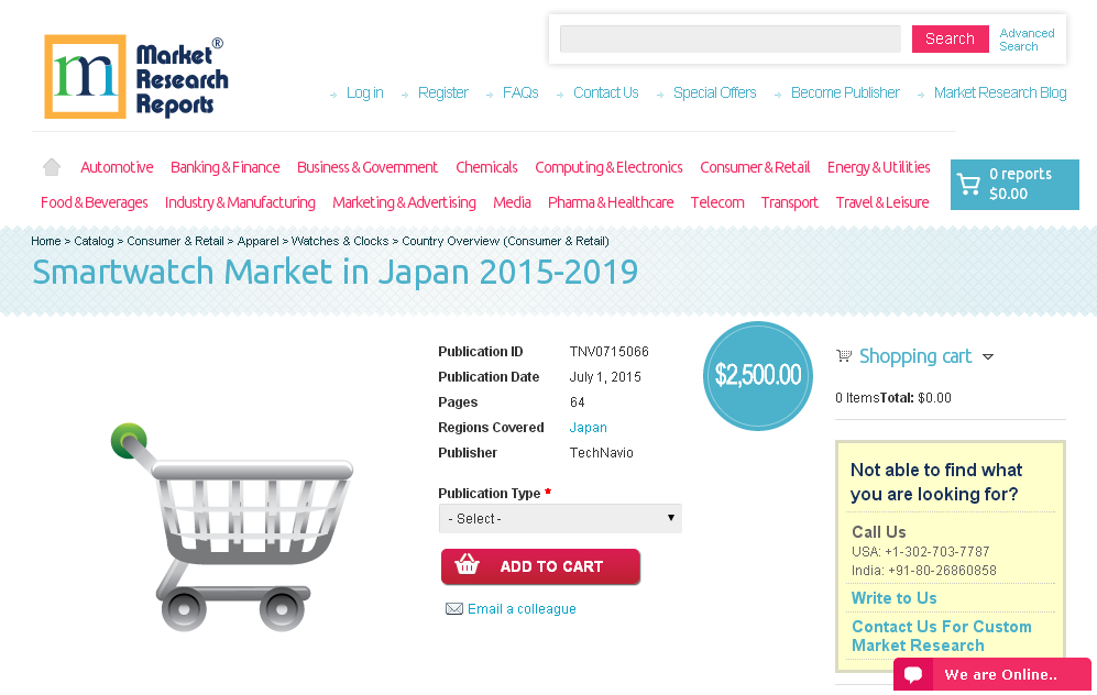 Smartwatch Market in Japan 2015-2019