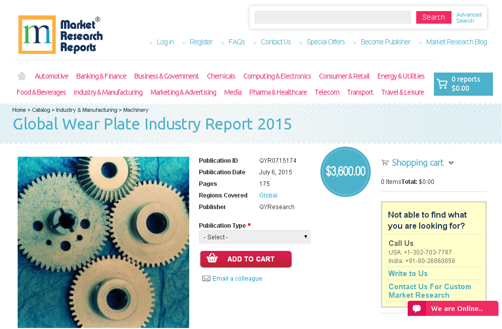 Global Wear Plate Industry Report 2015