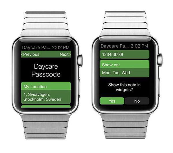 RemindMeAt App on Apple Watch'