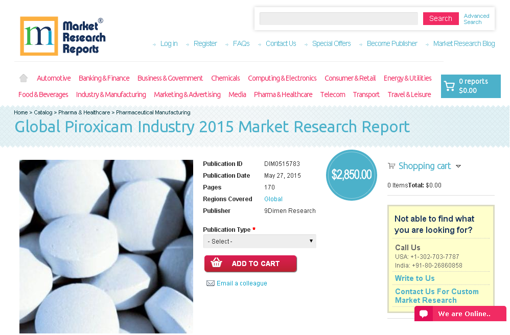 Global Piroxicam Industry 2015