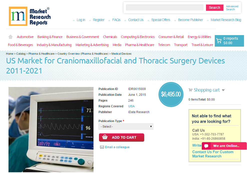 US Market for Craniomaxillofacial and Thoracic Surgery