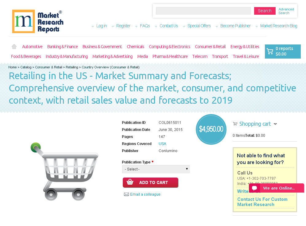 Retailing in the US - Market Summary and Forecasts