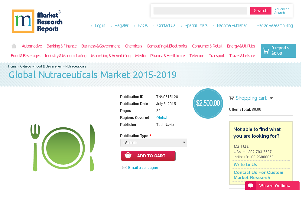 Global Nutraceuticals Market 2015-2019