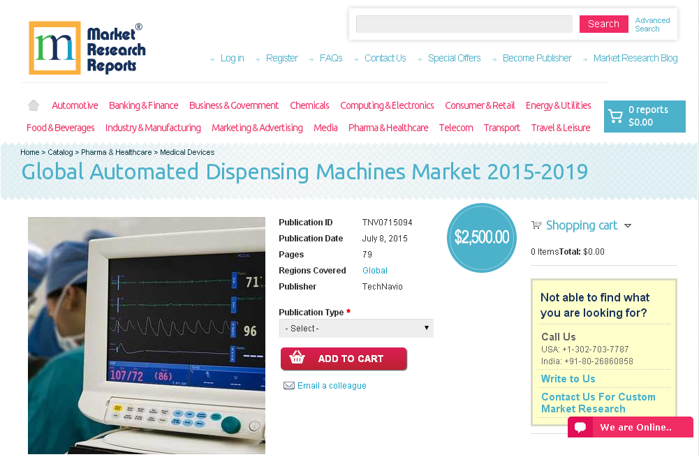 Global Automated Dispensing Machines Market 2015-2019
