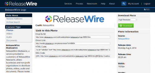 ReleaseWire MediaWire - Galleries