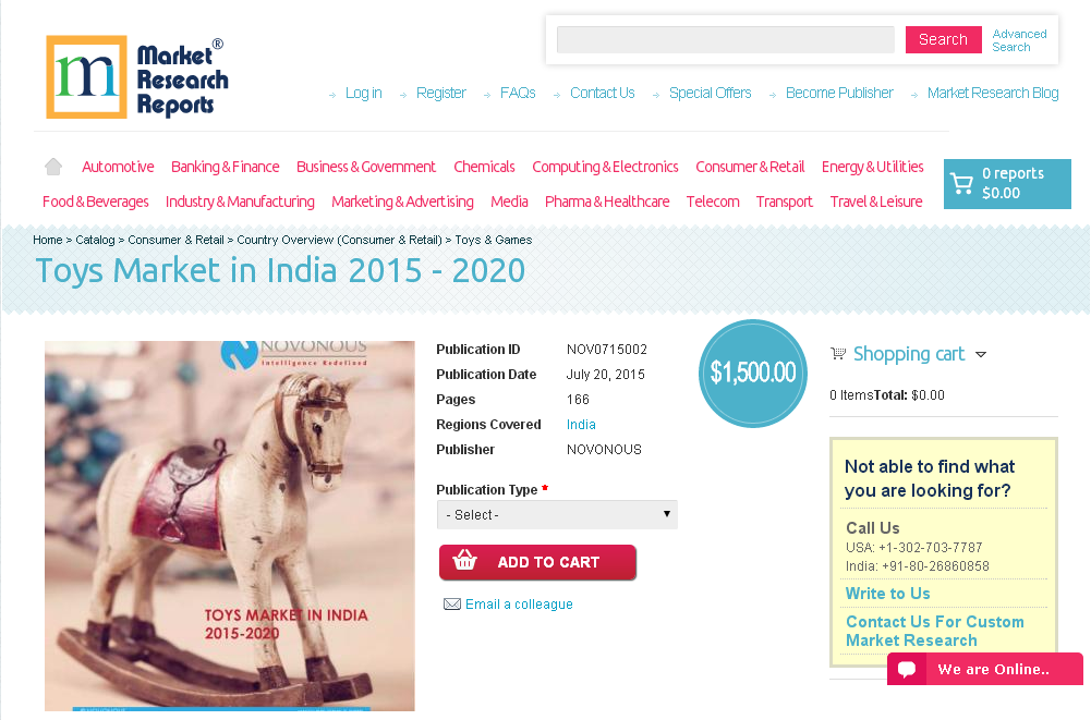 Toys Market in India 2015 - 2020