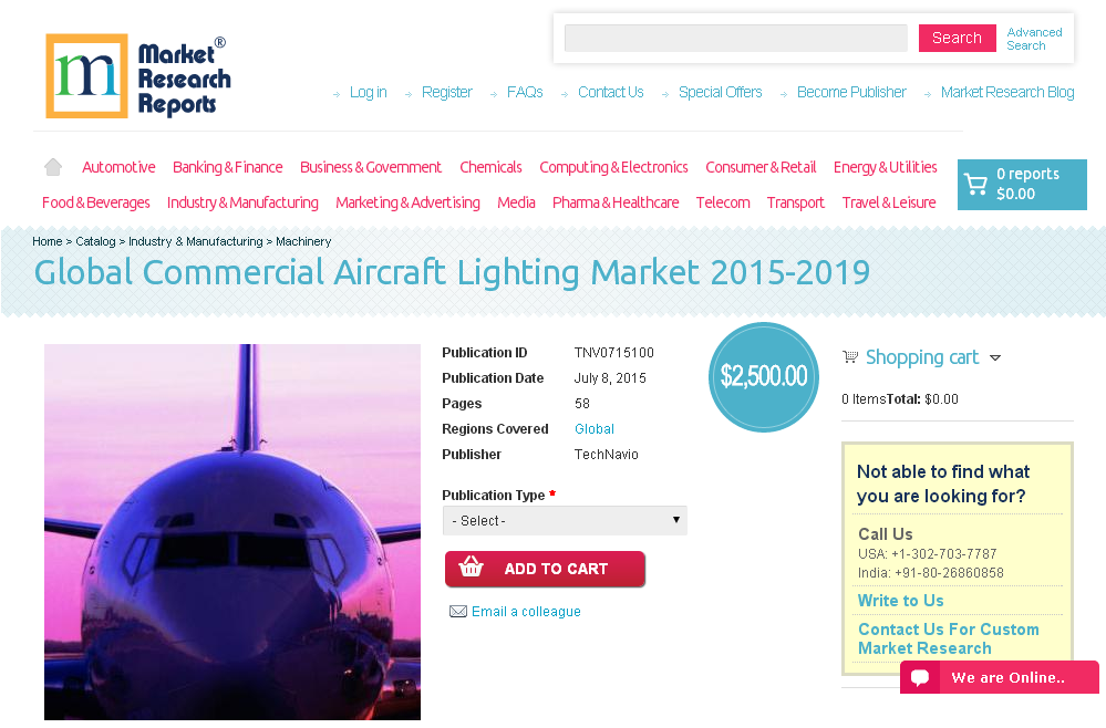 Global Commercial Aircraft Lighting Market 2015-2019