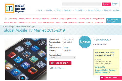 Global Mobile TV Market 2015-2019'