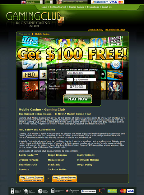 Gaming Club Mobile Casino'