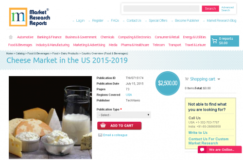 Cheese Market in the US 2015-2019'