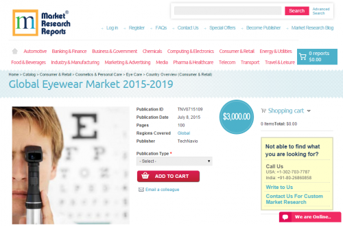 Global Eyewear Market 2015-2019'