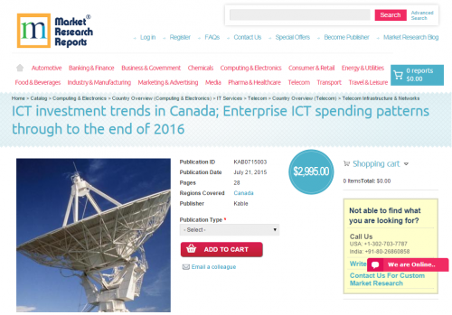 ICT investment trends in Canada'