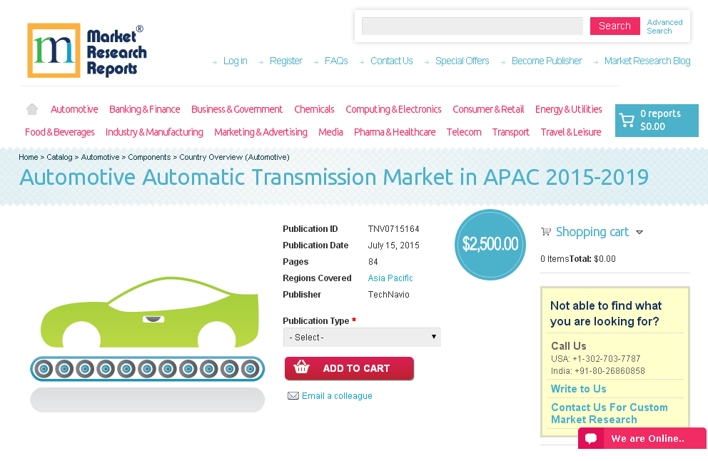 Automotive Automatic Transmission Market in APAC 2015-2019