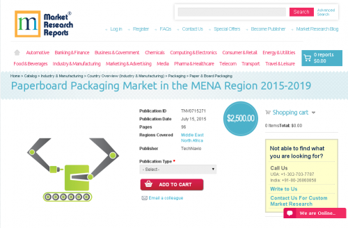 Paperboard Packaging Market in the MENA Region 2015-2019'