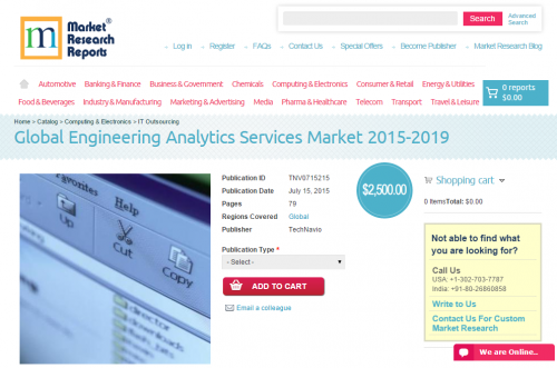 Global Engineering Analytics Services Market 2015-2019'