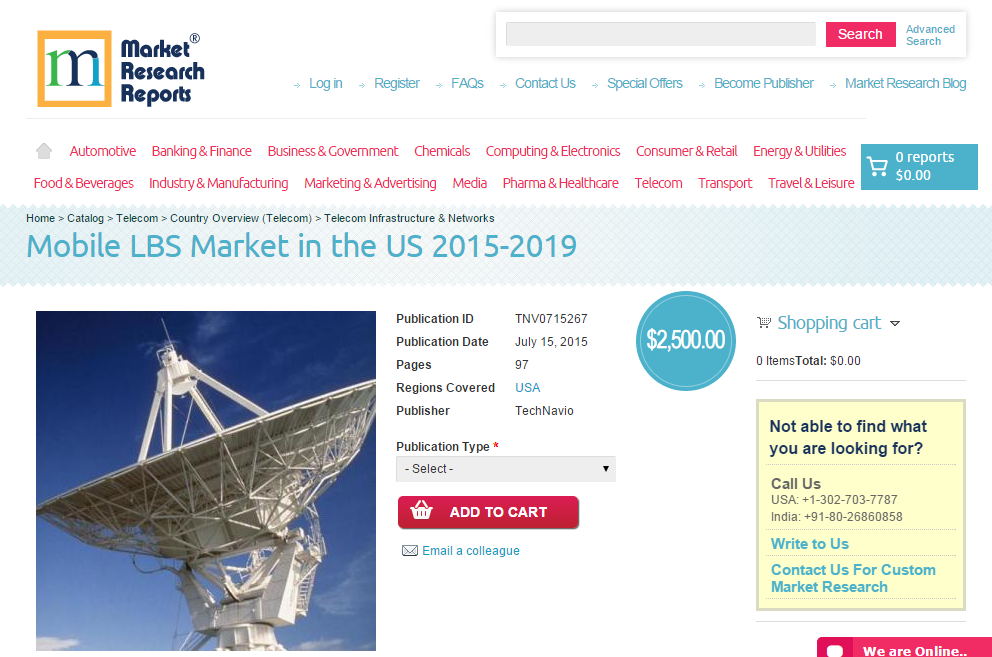 Mobile LBS Market in the US 2015-2019'