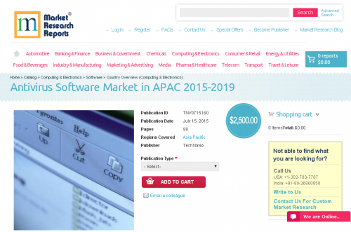 Antivirus Software Market in APAC 2015-2019'