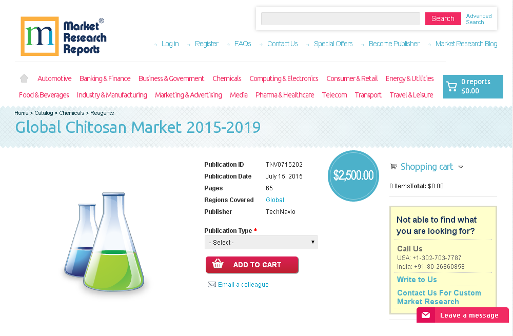 Global Chitosan Market 2015-2019