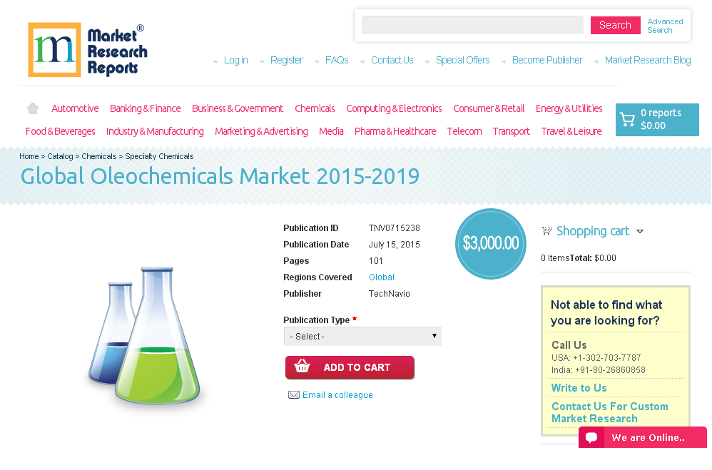 Global Oleochemicals Market 2015-2019'