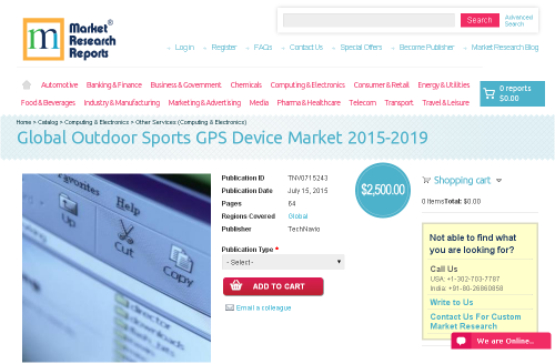 Global Outdoor Sports GPS Device Market 2015-2019'