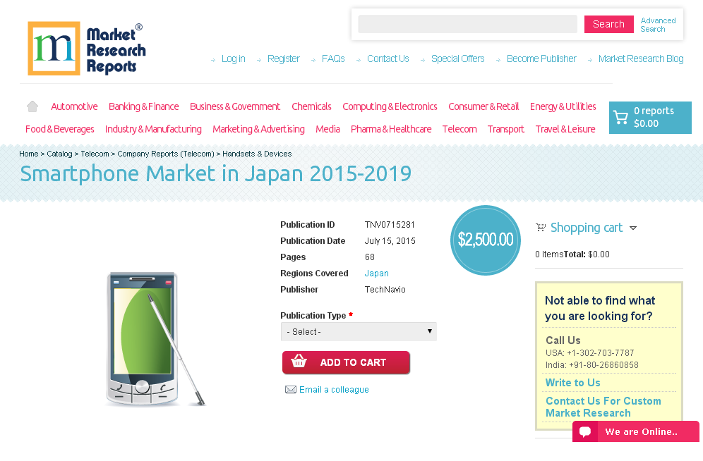 Smartphone Market in Japan 2015-2019