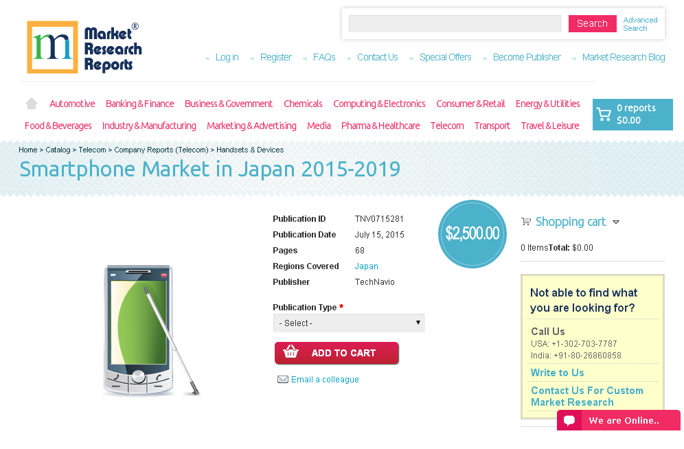 Smartphone Market in Japan 2015-2019'